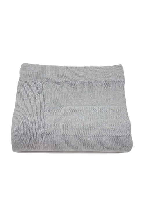 knitted cotton blanket Urban light gray large