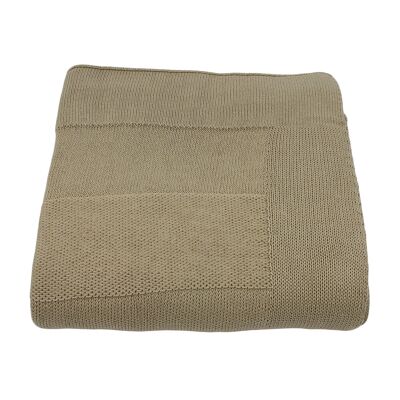 coperta in maglia di cotone-lino-large