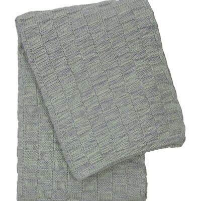 knitted cotton blanket-mint-small