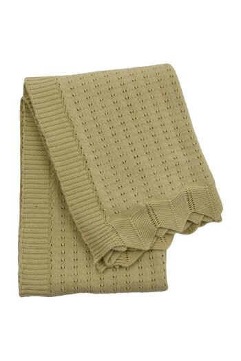 couverture en coton tricoté nouveau ocre petit 1