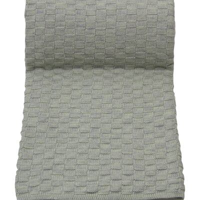 knitted cotton plaid-mint-medium