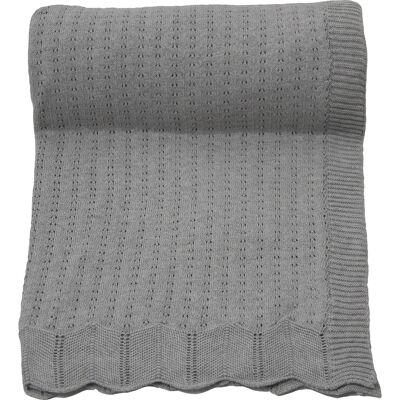 knitted cotton plaid nouveau gray medium