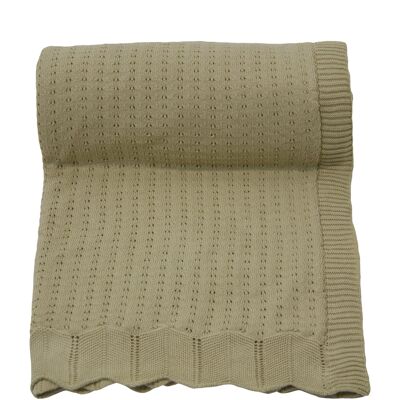 knitted cotton plaid-ocher-medium