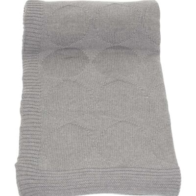knitted cotton plaid-light grey-medium*-*