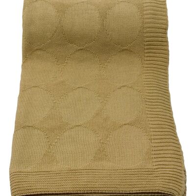 knitted cotton plaid Spots ocher medium