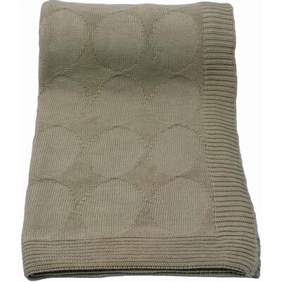 knitted cotton plaid-olive green-medium