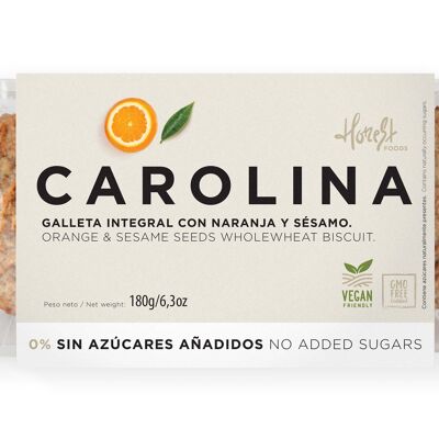 Galleta Sin Azúcares Integral Artesana con Mermelada de Naranja y Sésamo