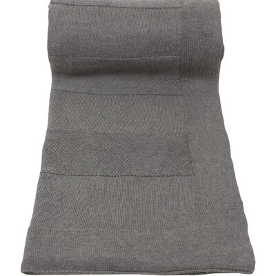 knitted cotton plaid-grey-medium