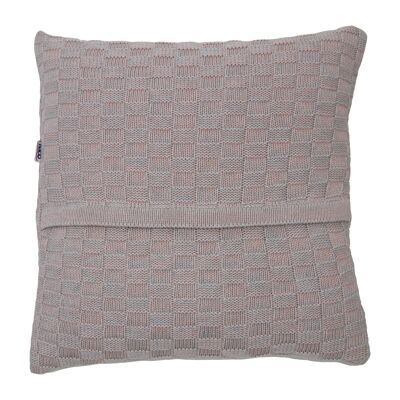 knitted cotton pillowcase-powder pink-xsmall