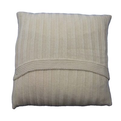 knitted cotton pillowcase-ecru-medium