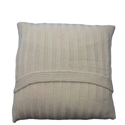 knitted cotton pillowcase-ecru-medium