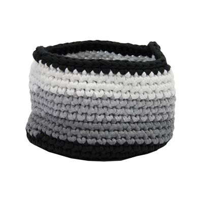 crocheted cotton basket-grey-xsmall.
