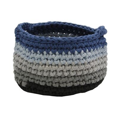 jeans basket in cotone crochet blu-xsmall