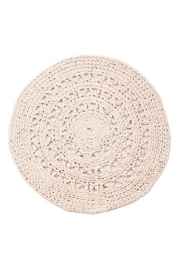 tapis en coton au crochet-champagne-moyen