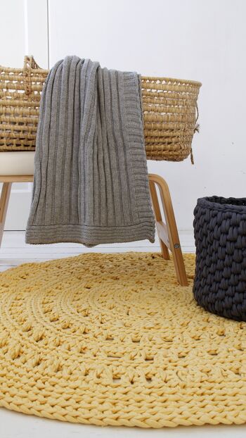 tapis crocheté en coton ocre arabe medium 2