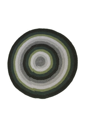 tapis en coton au crochet groovy vert olive grand 1