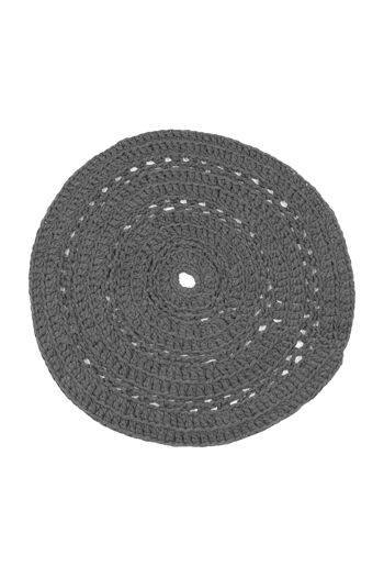 tapis coton crocheté-anthracite-moyen.**