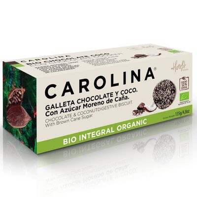 Galleta Bio Digestive Integral bañada con Chocolate y Coco rallado