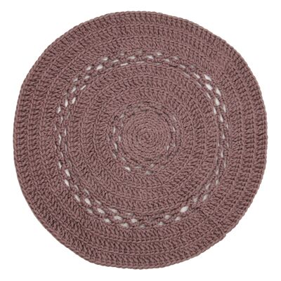 crochet wool rug-violet-large