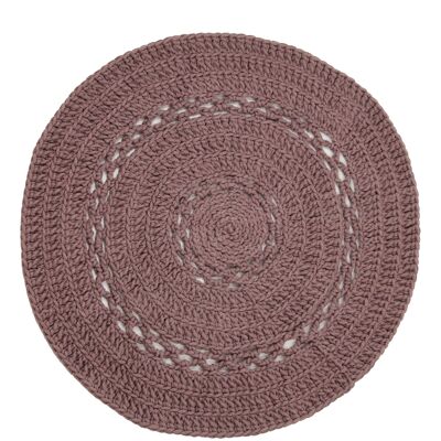 crochet wool rug-violet-large