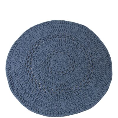 crochet wool rug-petroleum-large