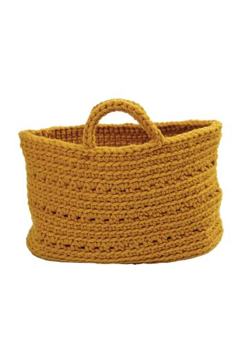 panier en laine au crochet-ocre-xlarge