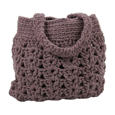 sac en laine au crochet-violet-