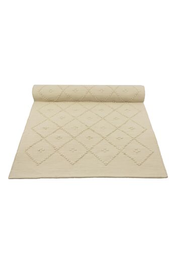 tapis en coton tissé moyen lin