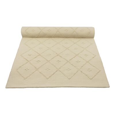 tapis en coton tissé moyen lin