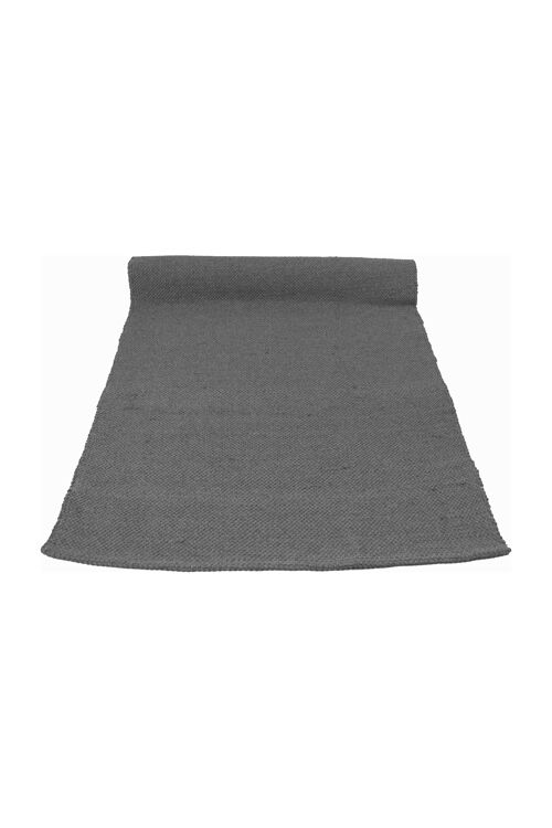 woven cotton rug Nordic light grey medium