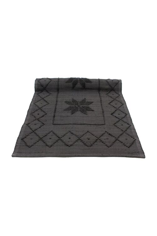 woven cotton rug Star anthracite medium