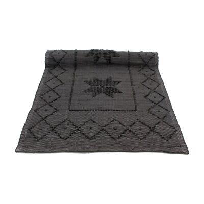 alfombra tejida de algodón Star antracita mediana