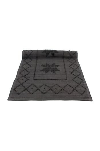 tapis tissé en coton Star anthracite moyen