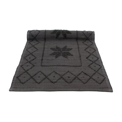 tapis tissé en coton Star anthracite moyen