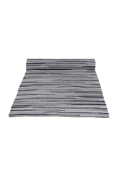 geweven katoenen kleed, Stripy, grijs, medium