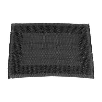 mantel individual de algodón tejido-antracita-pequeño