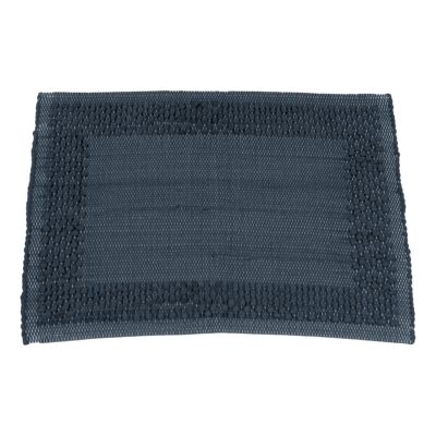 mantel individual de algodón tejido-índigo-pequeño