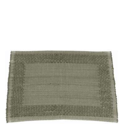 Mantel individual de algodón tejido-verde oliva-pequeño