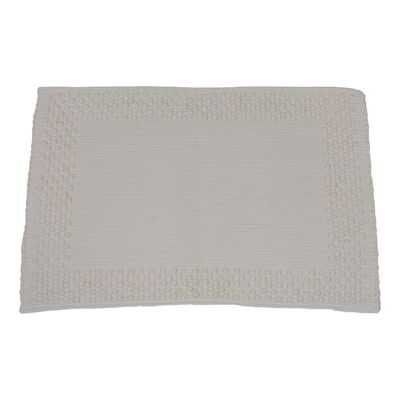 mantel individual de algodón tejido-blanco roto-pequeño