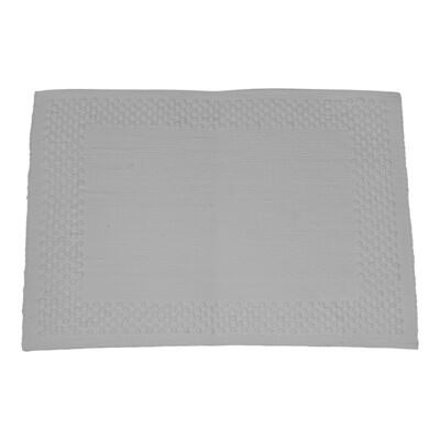 Mantel individual de algodón tejido-blanco-pequeño