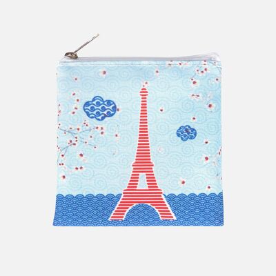 Pochette à fleurs et tour Eiffel (lot de 4)