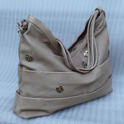 748 - The best of CREATIVITY - Camel Hobo bag - Leather bags