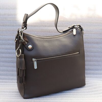 720 Modern Look - Brown drummed effect leather - Leather bags