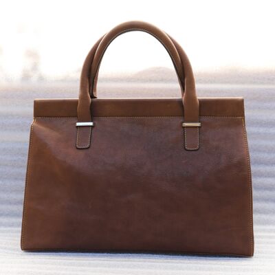 726 - Gilda bag - Dark brown - Bag with handles - Leather bags