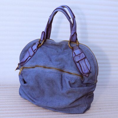 702 Denim Line - Fabric and Leather Bag, Bag with Handles, Tote Bags