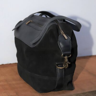 697 - Black Soft Bag of medium-large size - Leather Bags