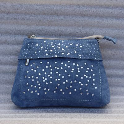 643 Borsa Betty - Aviator Blue - Suede Leather Bags - Silver Studs