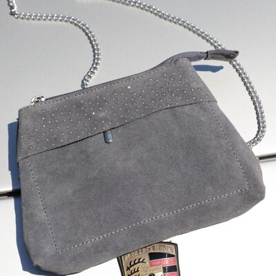 667 Borsa Betty - Bags in Gray Suede with Studs, Small Bag