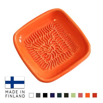 ANCKERAMIC Finland Original Grater - Râpe en céramique comme râpe à noix de muscade, râpe à ail, râpe à gingembre, fabriquée en Finlande (orange) ... 3