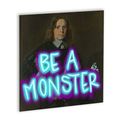 Be a monster Canvas Zwart_40 x 40 cm